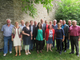 Delegation aus Rhön-Haßberge mit dem neuen Bezirksvorsitzenden Bernd Rützel (MdB) in der Mitte.